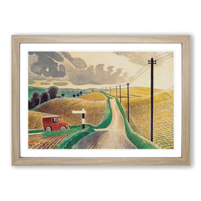 The White Horses of Wiltshire by Eric Ravilious - Framed Print
