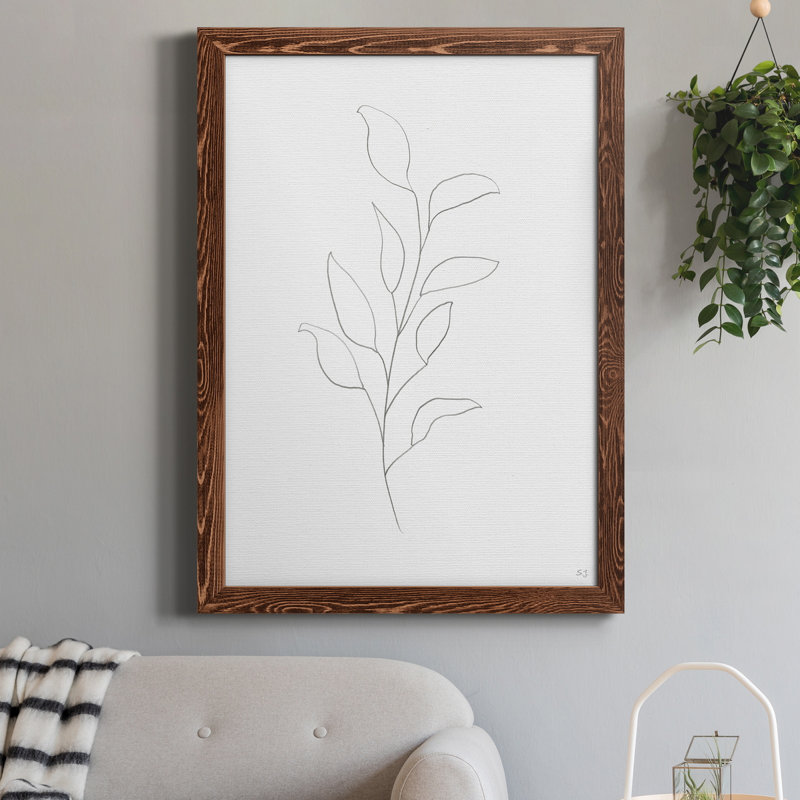 Toile encadrée Botanical Gesture VI-Premium - prête à être accrochée, H 24 po x l 18 po x P 1,5 po, Érable