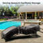 Roeut 175cm Long Reclining Single Chaise with Cushions