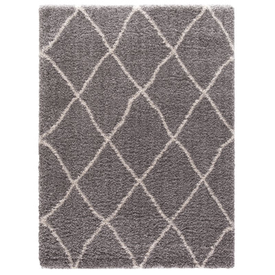 Tapis à poil long brun clair Grasmere