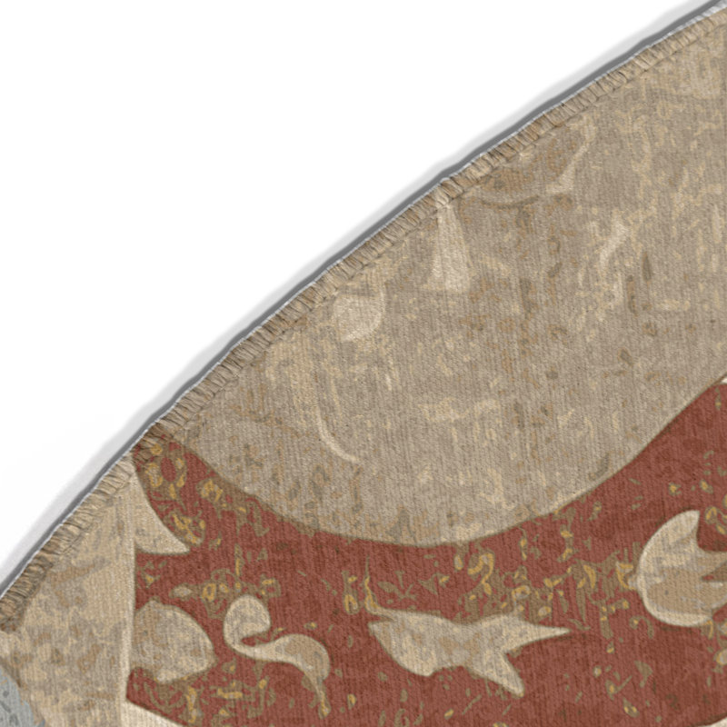 Sleek Spin Indoor And Outdoor Area Rug, Round 5'