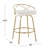 Laurenzio Swivel Upholstered Counter Stool with Metal Frame-89129300-89129301