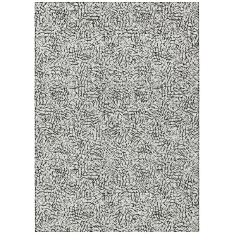 White Rectangular Synthetic Washable Area Rug 3' x 5'
