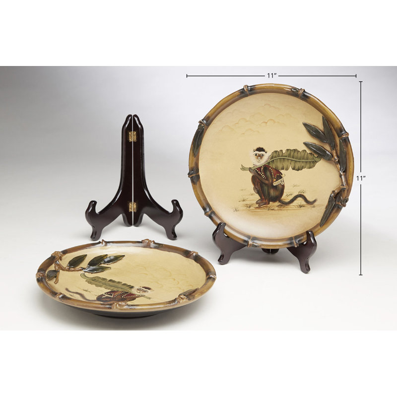 2-Piece Monkey Plate Set