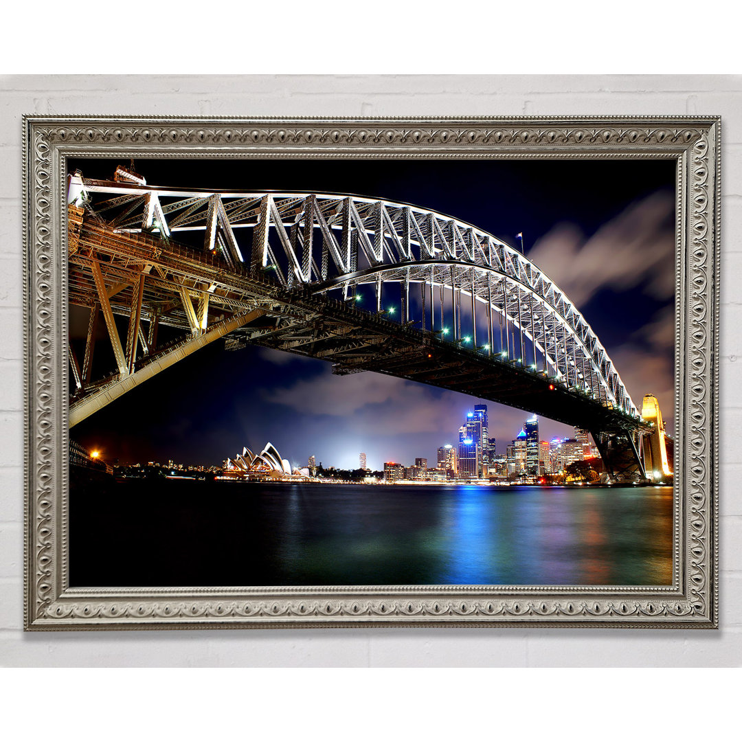 Sydney Harbour Bridge Nachtlicht Reflektionen - Druck