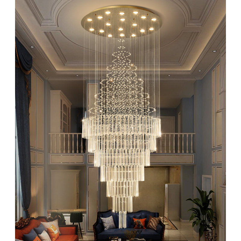 Grand lustre en cristal Glam, Doré