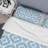 Blue Damask Ikat Polyester Damask Duvet Cover-204274038