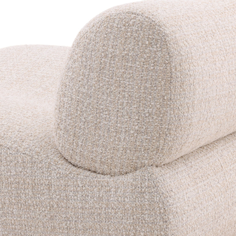Oasis Polyester Boucle Fabric Occasional Chair, Sand