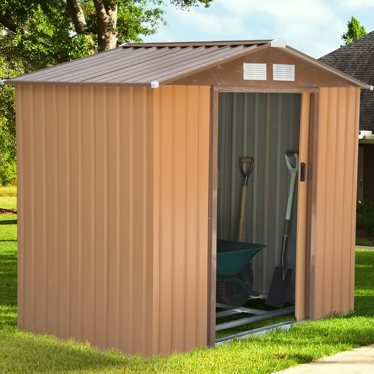 Outsunny 5 X 7ft Lean To Outdoor Storage Shed With Floor