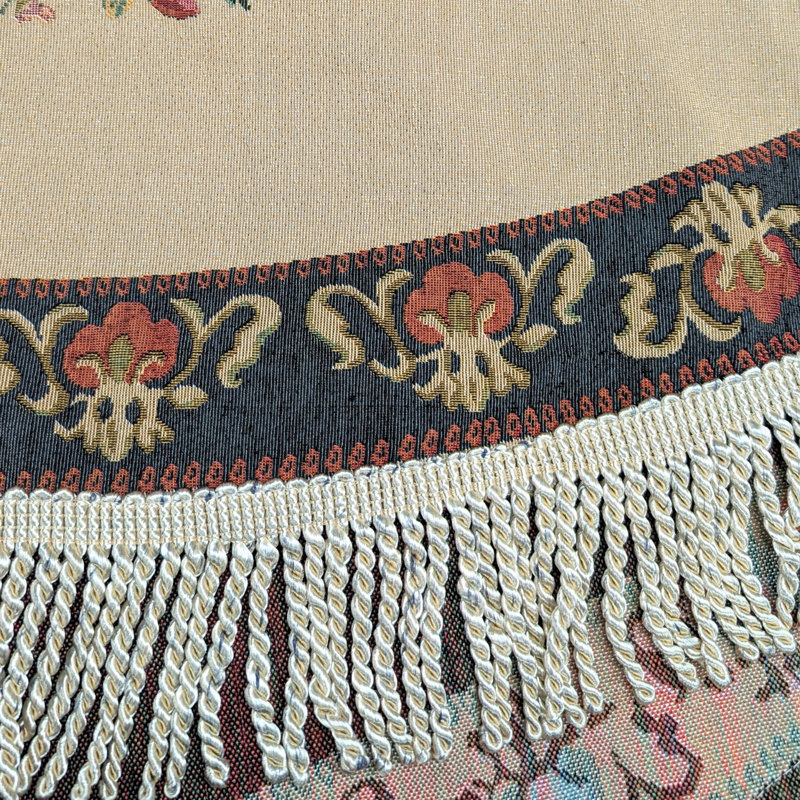 Tache Colorful Country Rustic Floral Morning Awakening Woven Tapestry Tablecloth, 59" L x 59" W