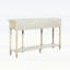 Console rétro avec structure en bois, pieds romains tournés-998082841