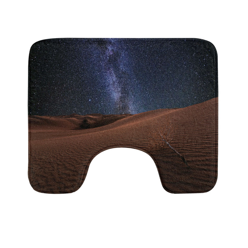 Tapis de salle de bain en U 20 po brun bleu Space
