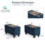 Table de bout modulaire avec rangement et porte-gobelets 15,3 po Colbey-649647280