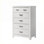 Commodes et amp; Garde-robes | Commode blanche 5 tiroirs 31 "avec poignées noires Cassini | Blanc | Bois d'ingénierie
