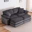 Canapé modulaire surdimensionné à assise profonde et siège réversible avec 2 repose-pieds et coussins-312829231