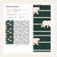 Murale moderne rayée vert foncé Modern Bears-1797215460