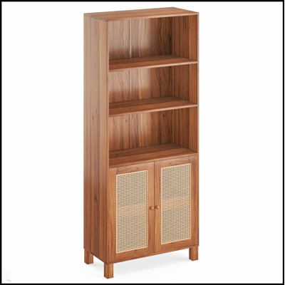 Grand avec 5 tablettes en bois pour un rangement élégant et fonctionnel dans n'importe quelle pièce