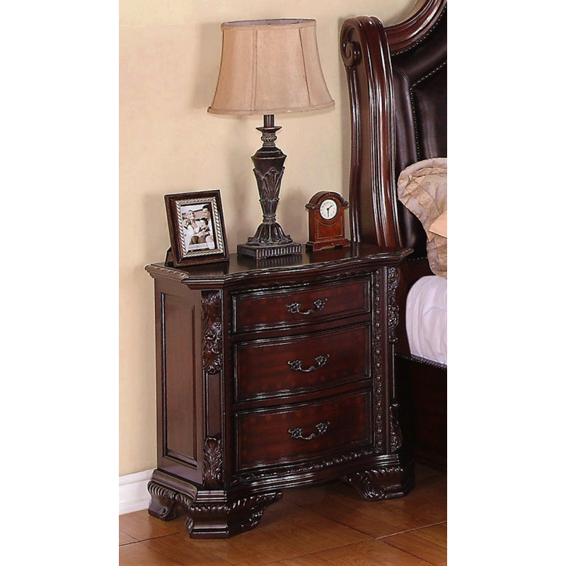 Table de bout 1Pc avec trois tiroirs de rangement
