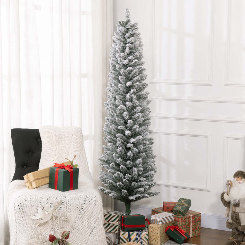 Grand sapin de Noël artificiel non éclairé 6 pi avec branches réalistes et base en acier