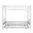 Silver Full Over Bunk Bed With Trundle - Streamlined Iron Design, Space Saving For Teens' Bedroom, Measures, Easy Assembly Instructions-581963044
