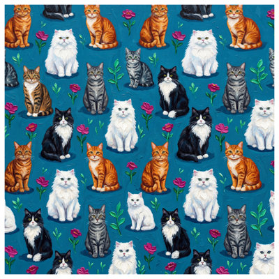 Various Cats And Flowers Comforter