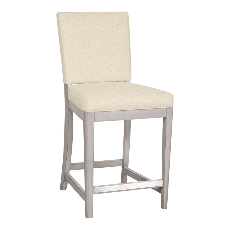 Tabouret de comptoir 42 po Vanguard, Kimoni naturel, Gris colombe