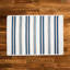 Tapis réversible en laine / polyester à rayures Chung - bleu / blanc / gris-826734520