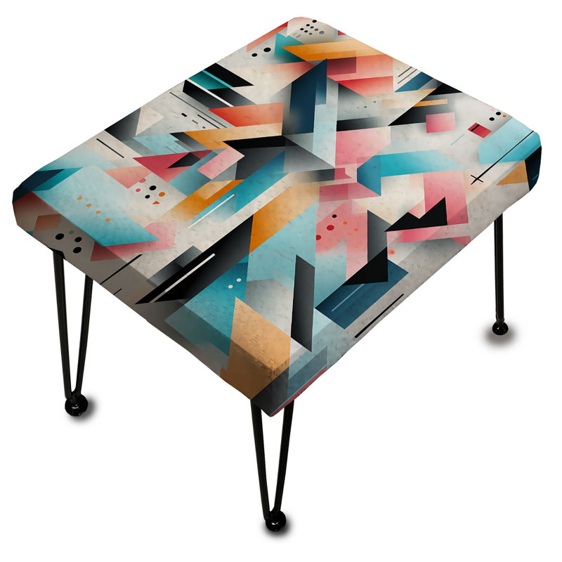 Multicolore couleur pastel géométrique Fusion - Repose-pieds rectangulaire géométrique