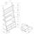 Cappuccino 5 - Shelf Bookshelf With Four Drawers, 72 Inches Tall, 33.5 Wide, 16.5 Deep, Office Space Saving Design, Open Back Type Construction, Storage Option
