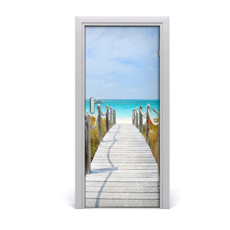 Path To Beach Door Decal, 205cm H x 85cm W