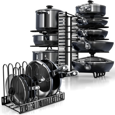 8-Tier Adjustable Pan Organizer Rack