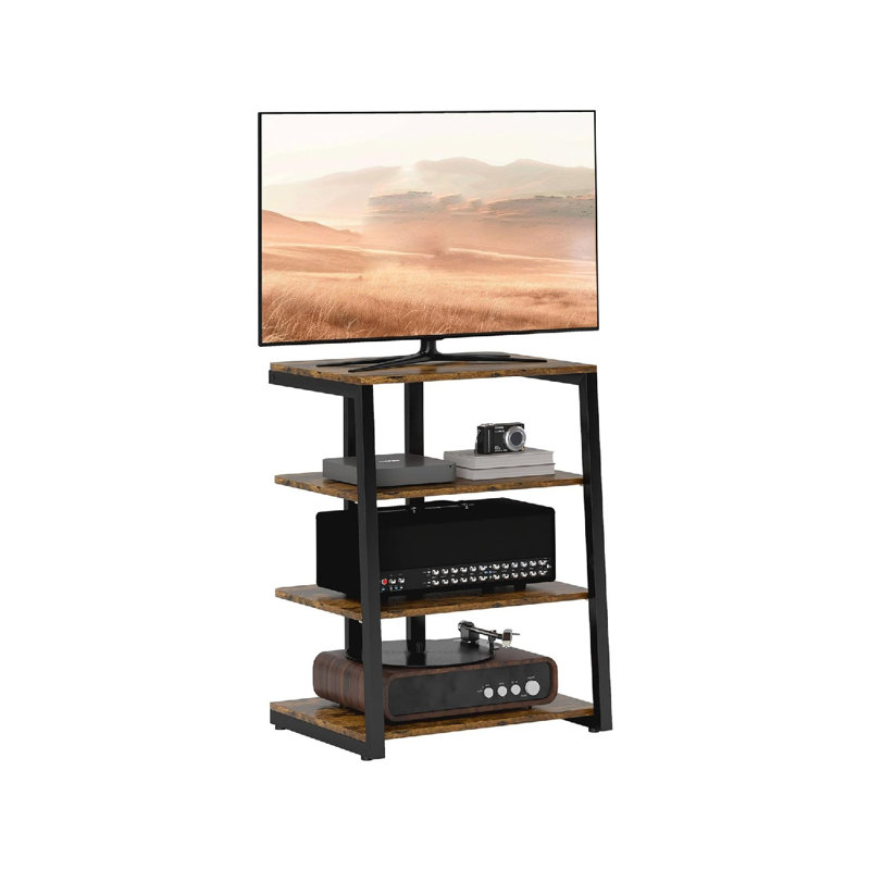 79cm H Media Shelves, Rustic Brown