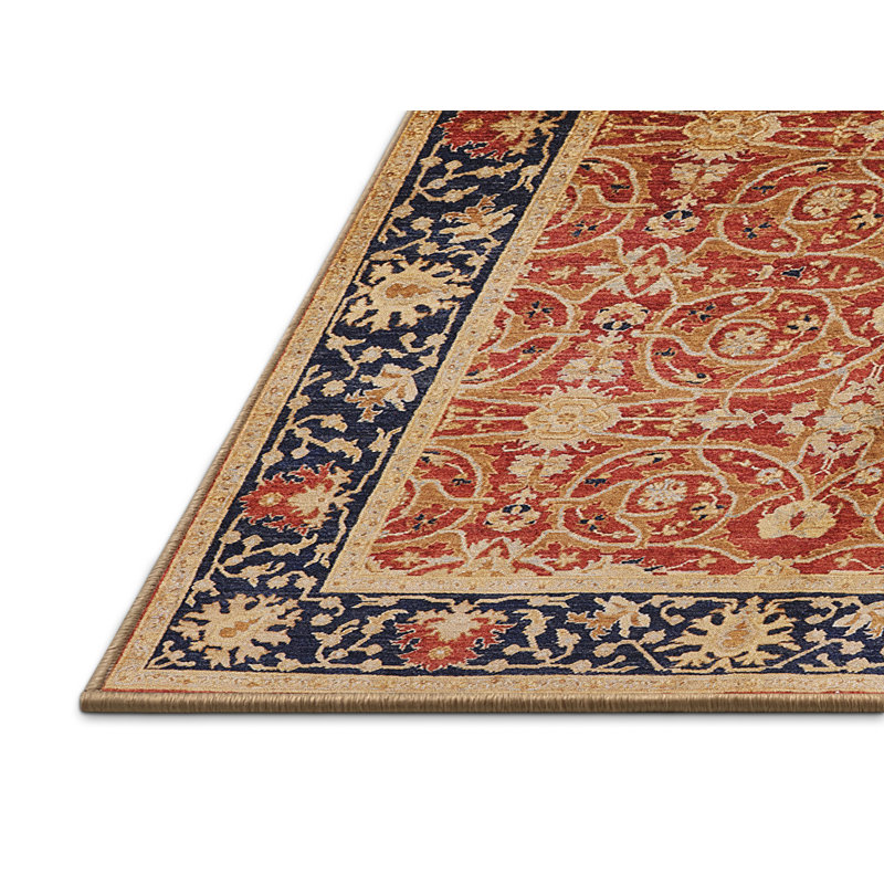 Tapis oriental rouge / bleu marine Haygaser, Tapis de couloir 2 pi x 5 pi