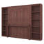 Lit escamotable Murphy avec bureau et tablettes de rangement, lit escamotable escamotable en bois avec bibliothèque pour adultes