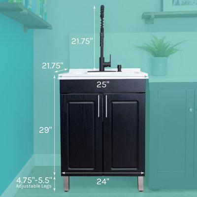 Hameda 25" Single Laundry Room Vanity Set
