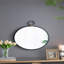 Miroir mural 24 po x 27 po avec cadre noir, miroir décoratif minimaliste contemporain pour le salon, le vestibule, le vestibule, la chambre à coucher