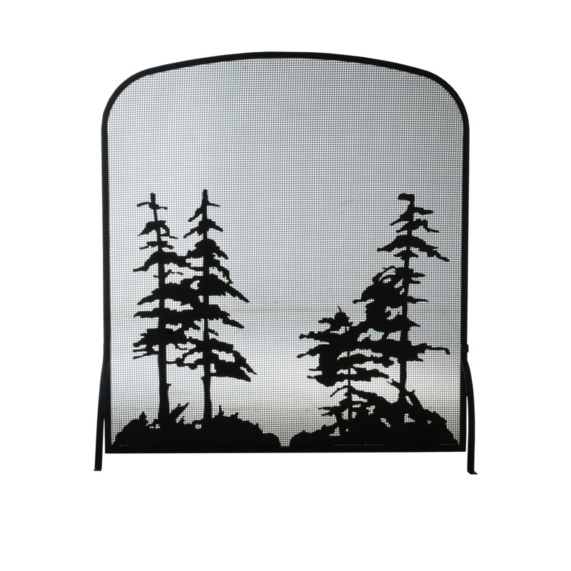 Tall Single Panel Fireplace Screen