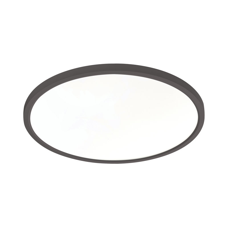 Edge - Rond - Plafonnier encastré à DEL 24 po - 40 W - Noir, Noir