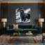 Chiens, Terre-Neuve, art mural sur toile noire-921229116