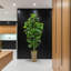 72" Faux Fiddle Leaf Fig Tree In Black Planter-1333972127