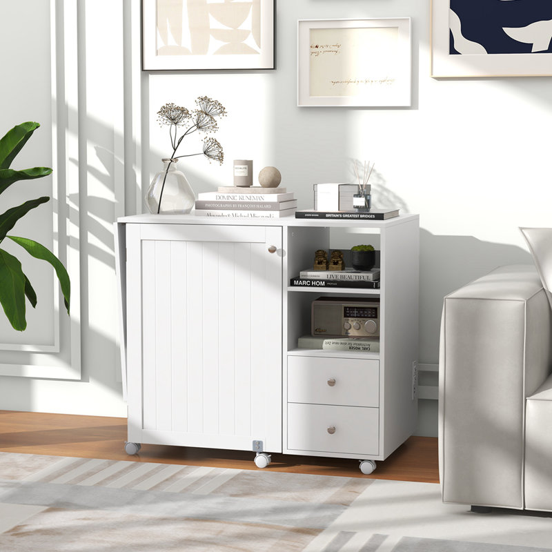 Folding Sewing Table Charging Station Multifunctional Sewing Machine Cart Table