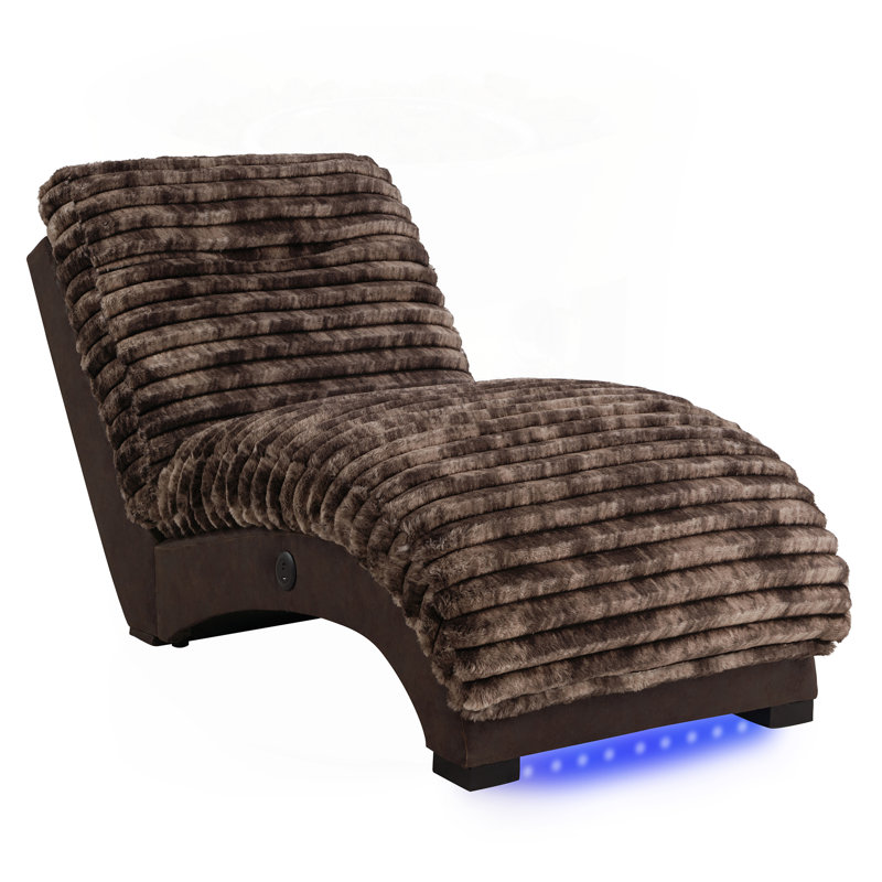Chaise confortable en peluche avec éclairage USB et DEL pour la détente