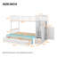 Lit convertible inférieur, tablettes et tiroirs de rangement, gris-1663956573