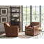 Barrier Leather Swivel Club Chair-895058160