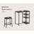 Dining Table Set with Storage Shelves