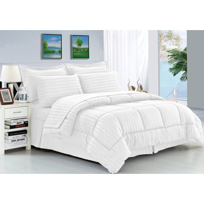 Classic Baffle Box Stitch Striped Comforter