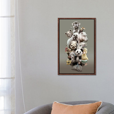 Zoo 1 Piece Single Picture Frame and Floater Frame Wall Art on Canvas