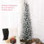 Arbre de Noël artificiel 329 pieds enneigé 329 avec base en métal, embouts Joy, 329