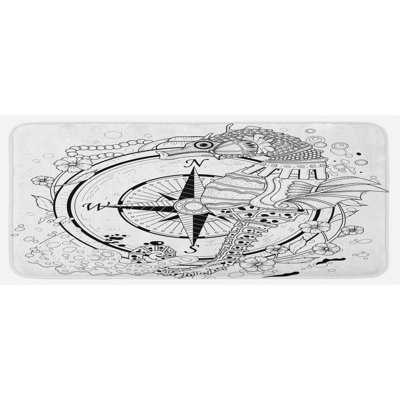 Coastal Polyester Kitchen Mat