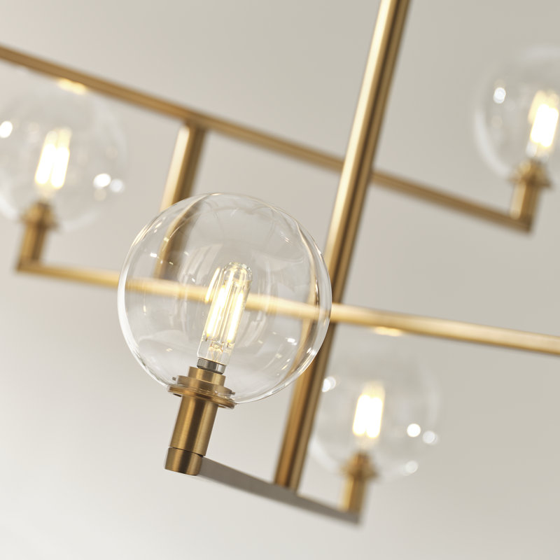 Gambit 8 - Light Chandelier, Aged Brass, Yes